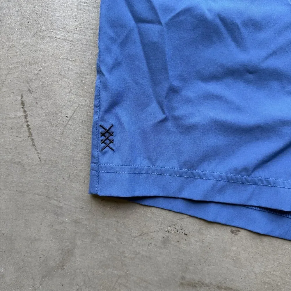 Rhone Shorts Mens L Blue Mako Linerless Gym Drawstring 7